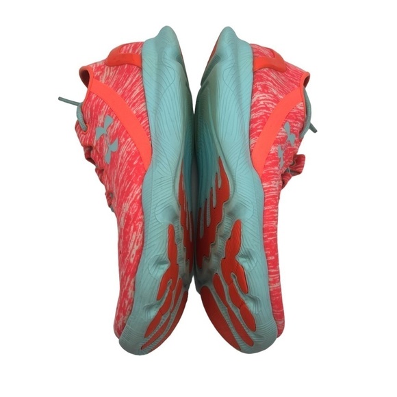 Under Armour Salmon Pink Mint Blue SpeedForm Apollo Sneakers Size 4.5 Y - Picture 6 of 8
